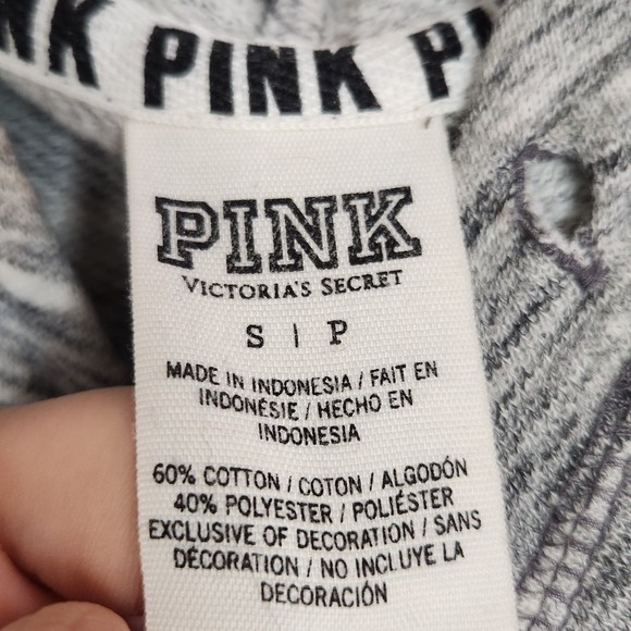 PINK Victoria’s Secret Woman’s Hooded Quarter Zip Pullover Size Small - Picture 4 of 6
